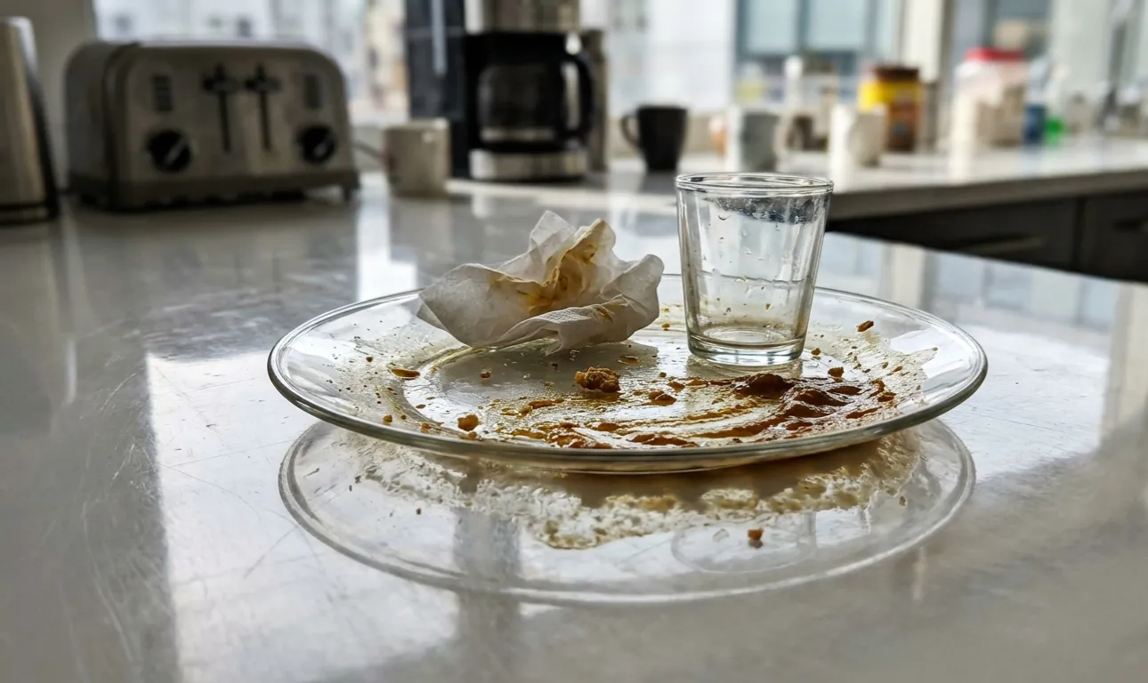 Πόσο αθόρυβα οι γυαλιστερές επιφάνειες στην κουζίνα του γραφείου μας κάνουν να τρώμε υπερβολικά κατά τη διάρκεια του μεσημεριανού μας διαλείμματος
